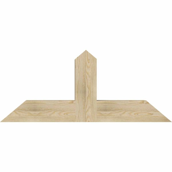 Ekena Millwork Portland Rough Sawn Timber Gable Bracket, Douglas Fir, 48"W x 20"H x 6"D x 6"F, 10/12 Pitch GBW048X20X0606POR00RDF - main